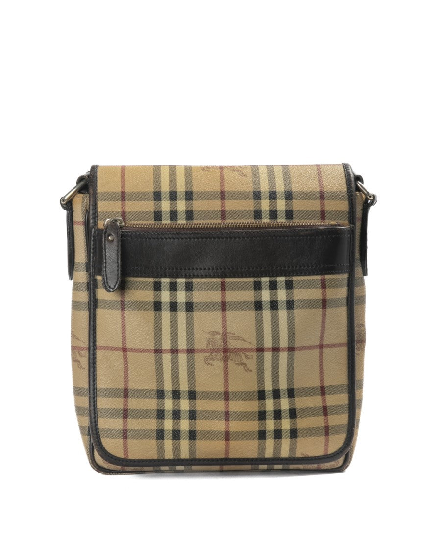 Burberry Small Check Canvas Shoulder Bag - Brown