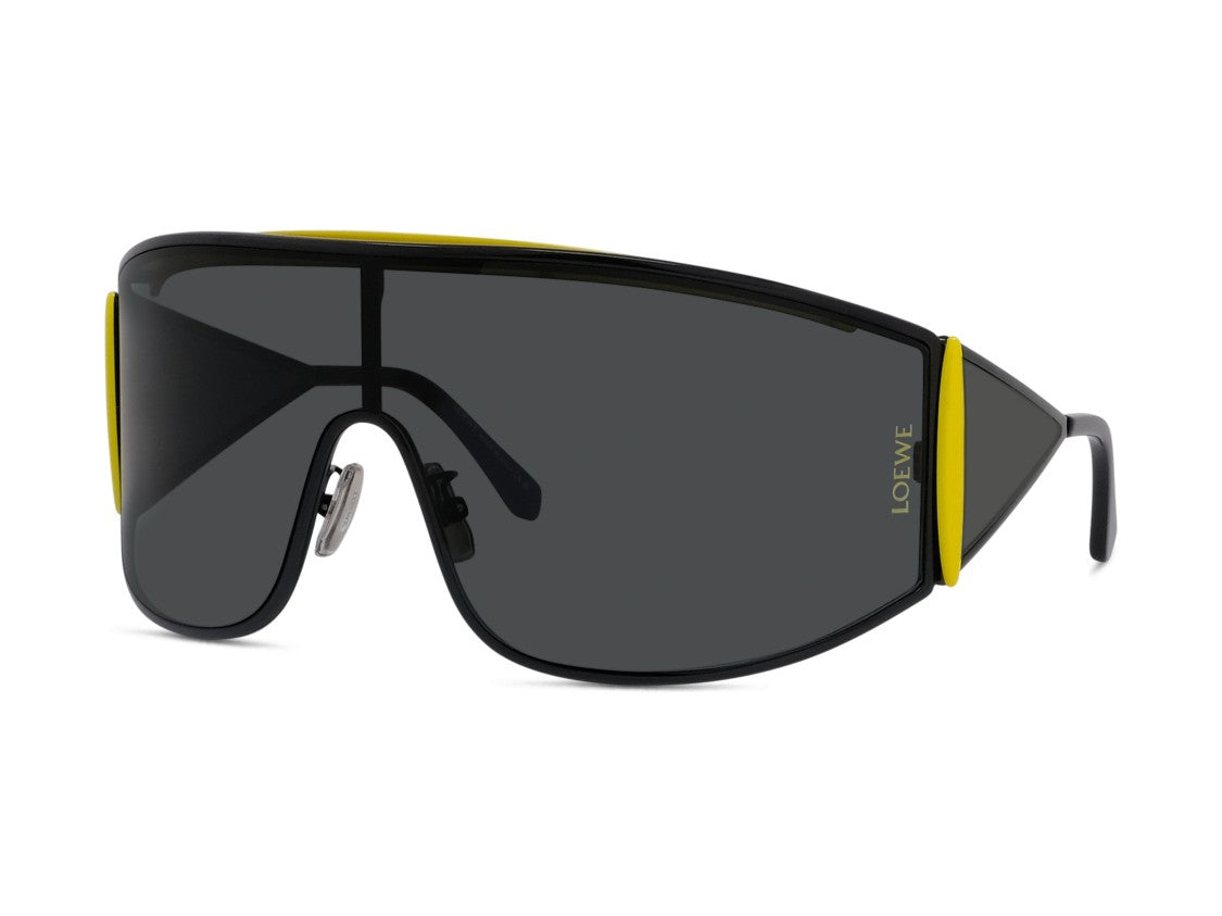 Loewe Yellow Lw40202u Bold Oversized Shield Sunglasses