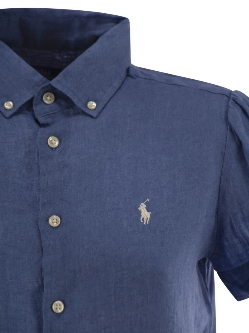 Polo Ralph Lauren Lightweight Linen Short-Sleeved Shirt With Embroidered Pony