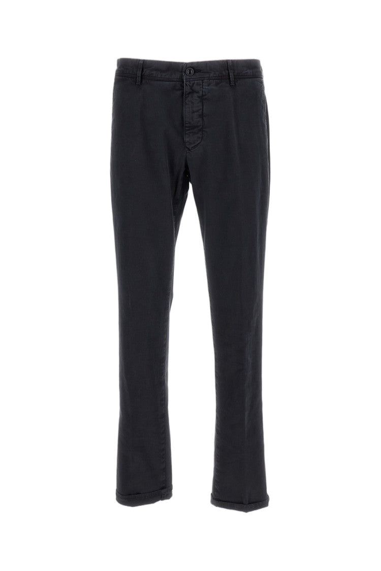 Incotex Blue Slim Fit Cotton Trousers