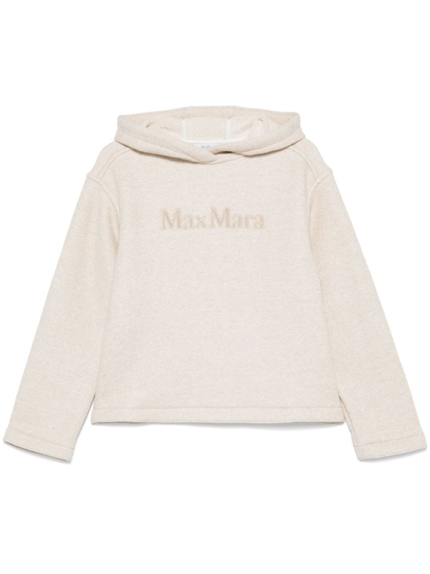 Max Mara Relaxed Fit Hooded Sweatshirt With Textured Finish
