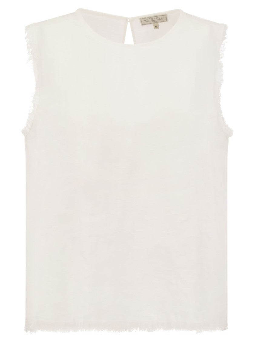 Antonelli Adrien - Linen Sleeveless Jumper