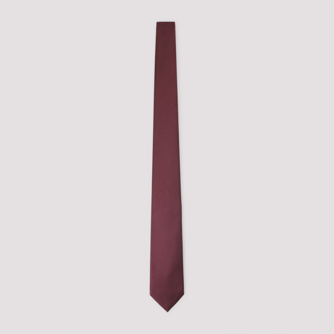 Brioni Textured Dark Red Silk Tie With Classic Design