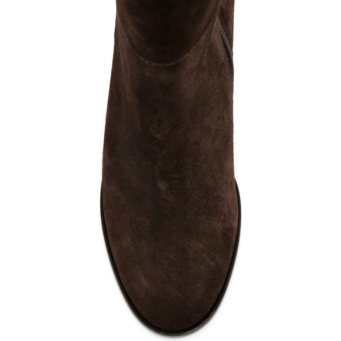 Adrianna Feretti Brown Rounded Toe Block Heel Suede Boots