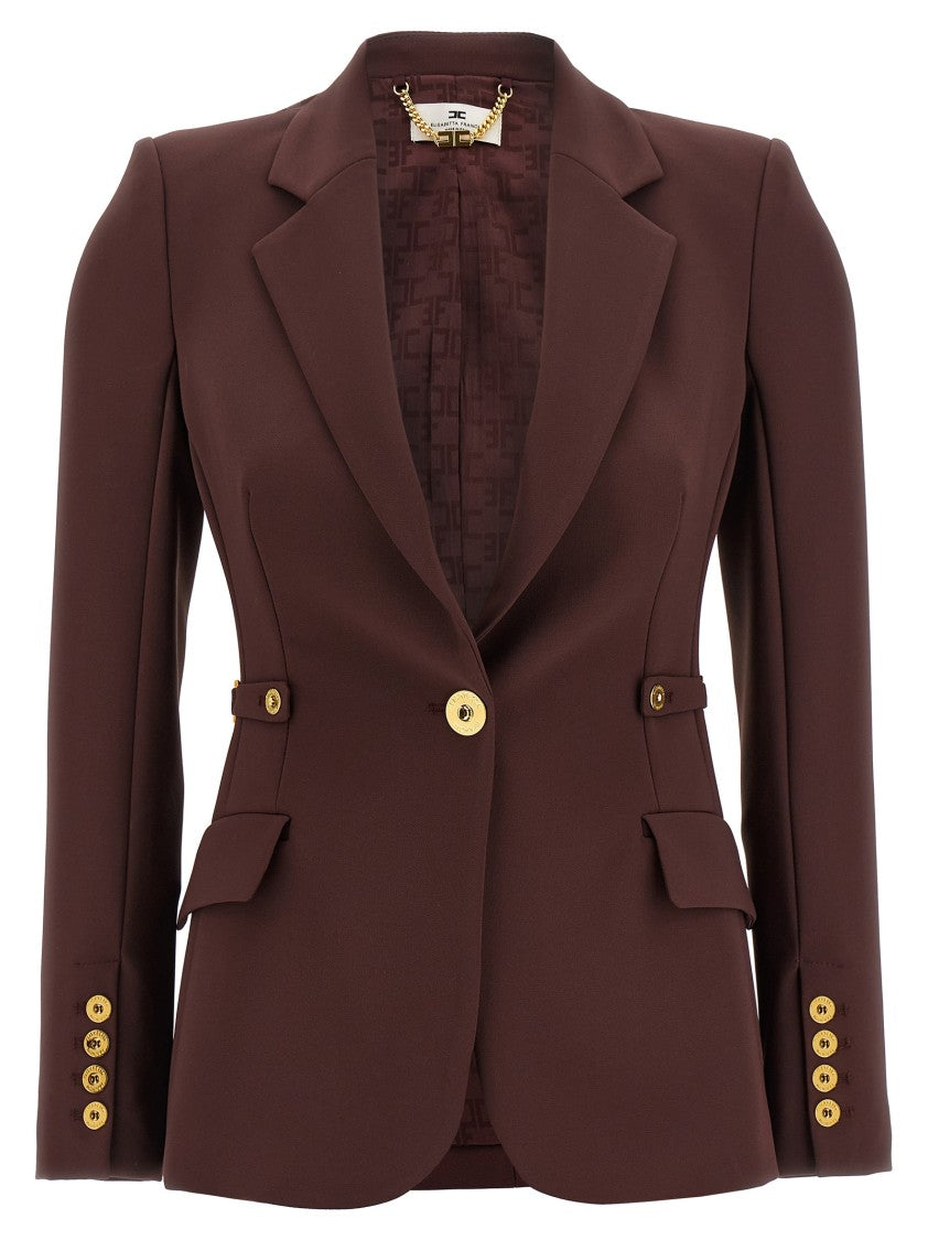 Elisabetta Franchi Jewel Strap Blazer