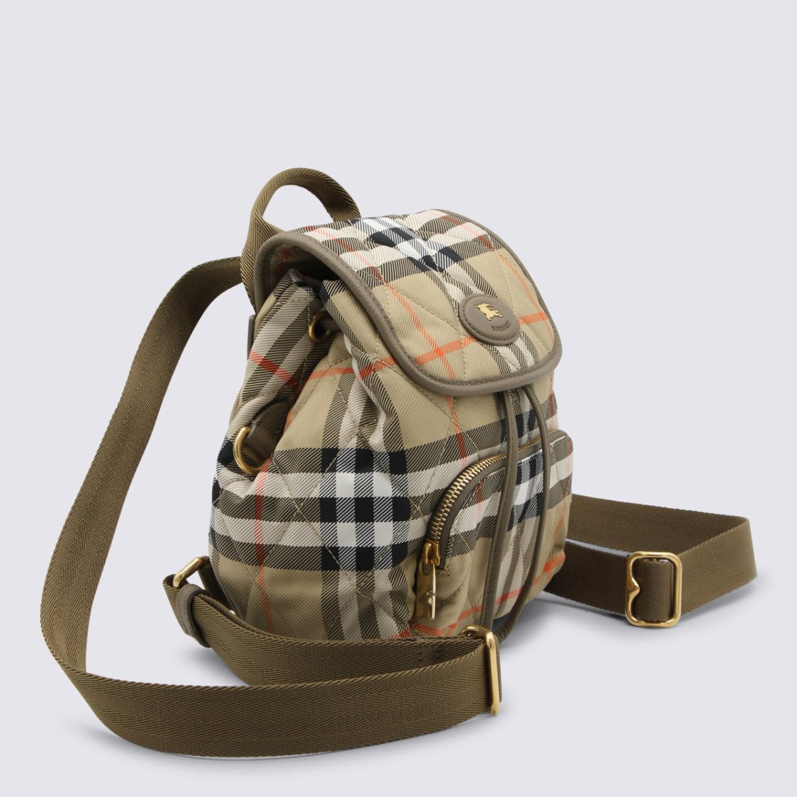 Burberry Beige Iconic-Print Backpack