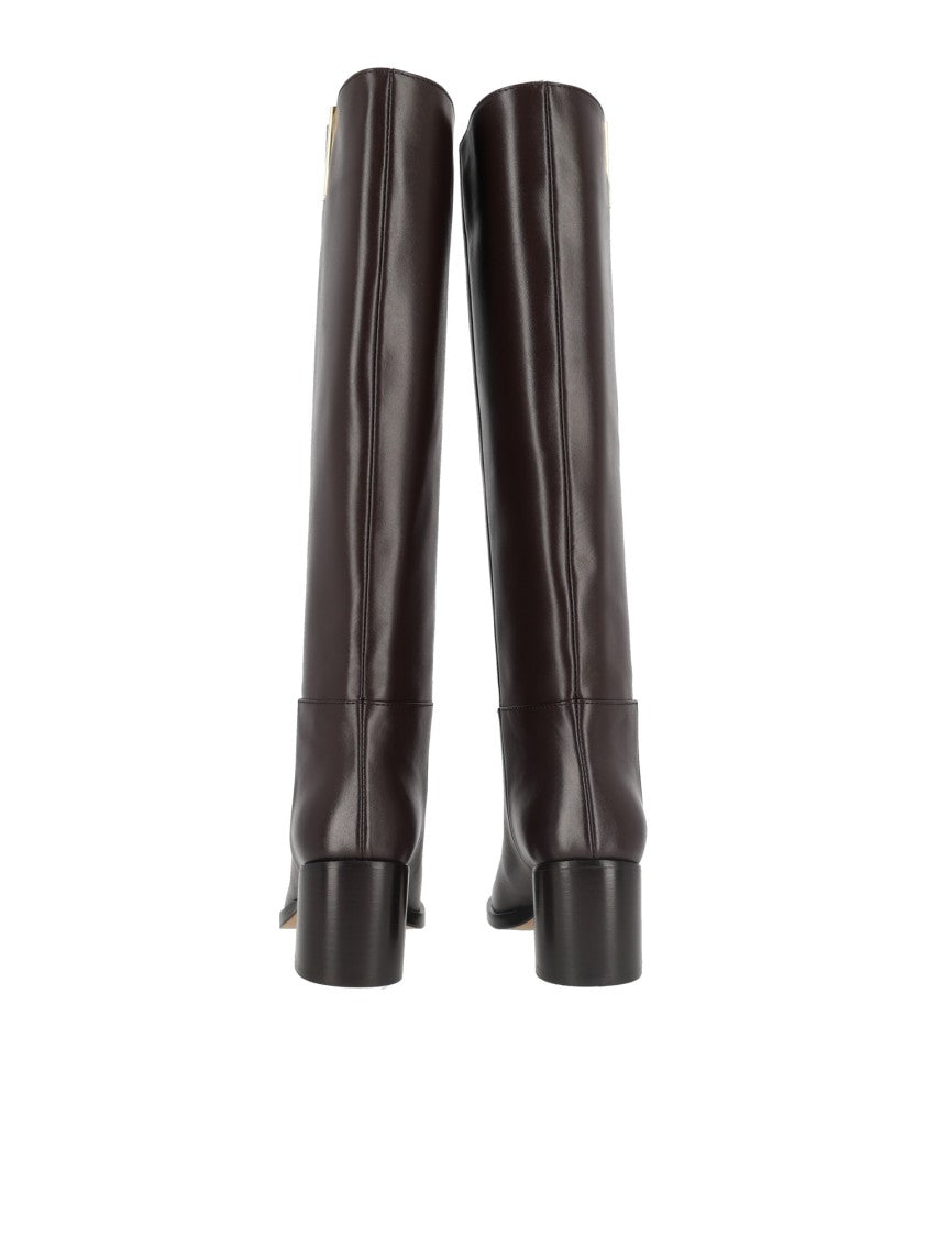Via Roma 15 New Semplice Smooth Leather Tall Boots