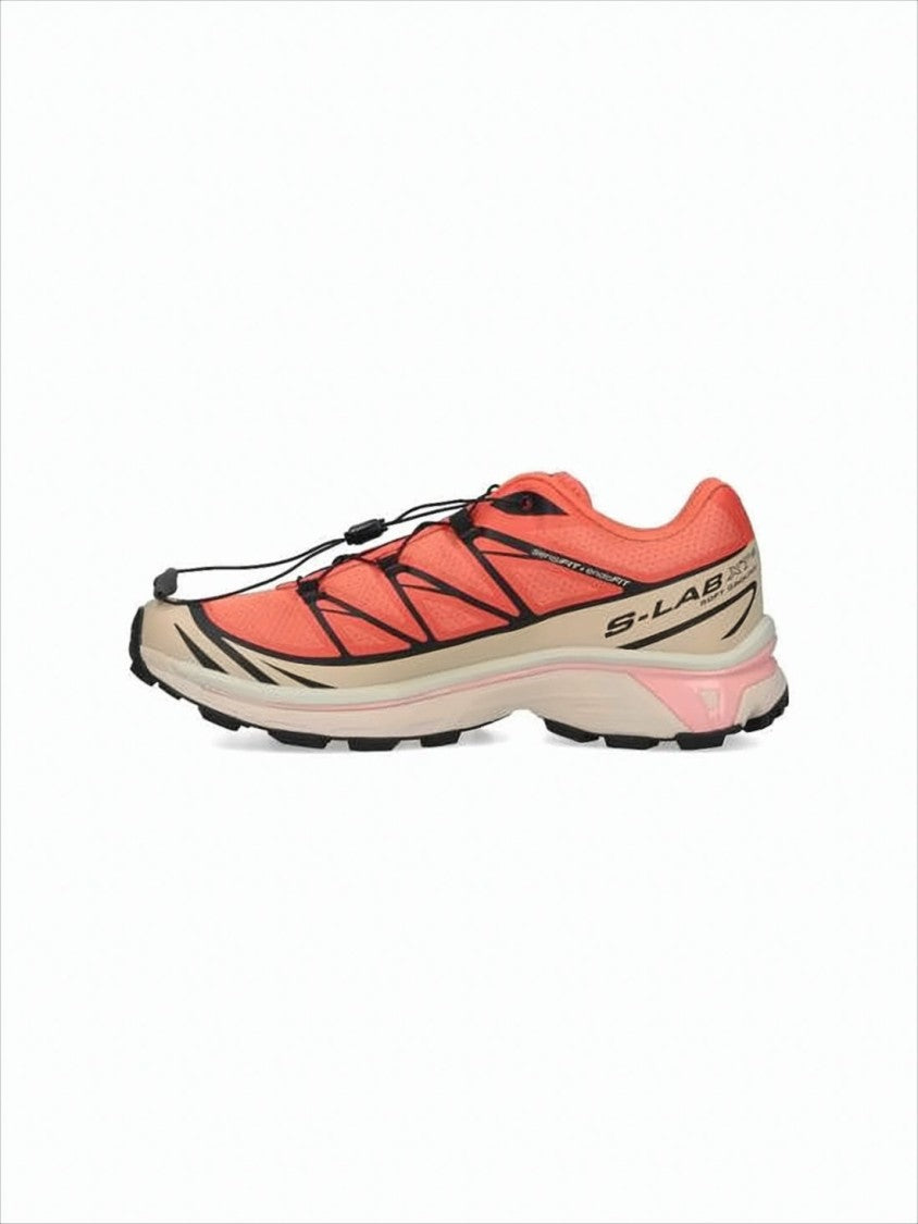 Salomon Vibrant Coral Textile Sneakers With Quick-Lace System