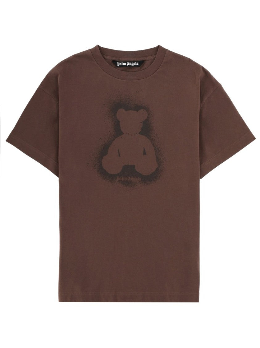 Palm Angels Spray-Painted Teddy Bear T-Shirt