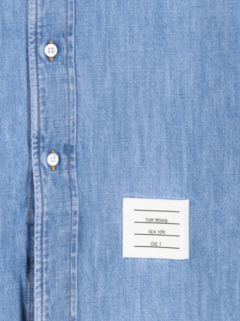 Thom Browne Light Blue Armband Cotton Shirt