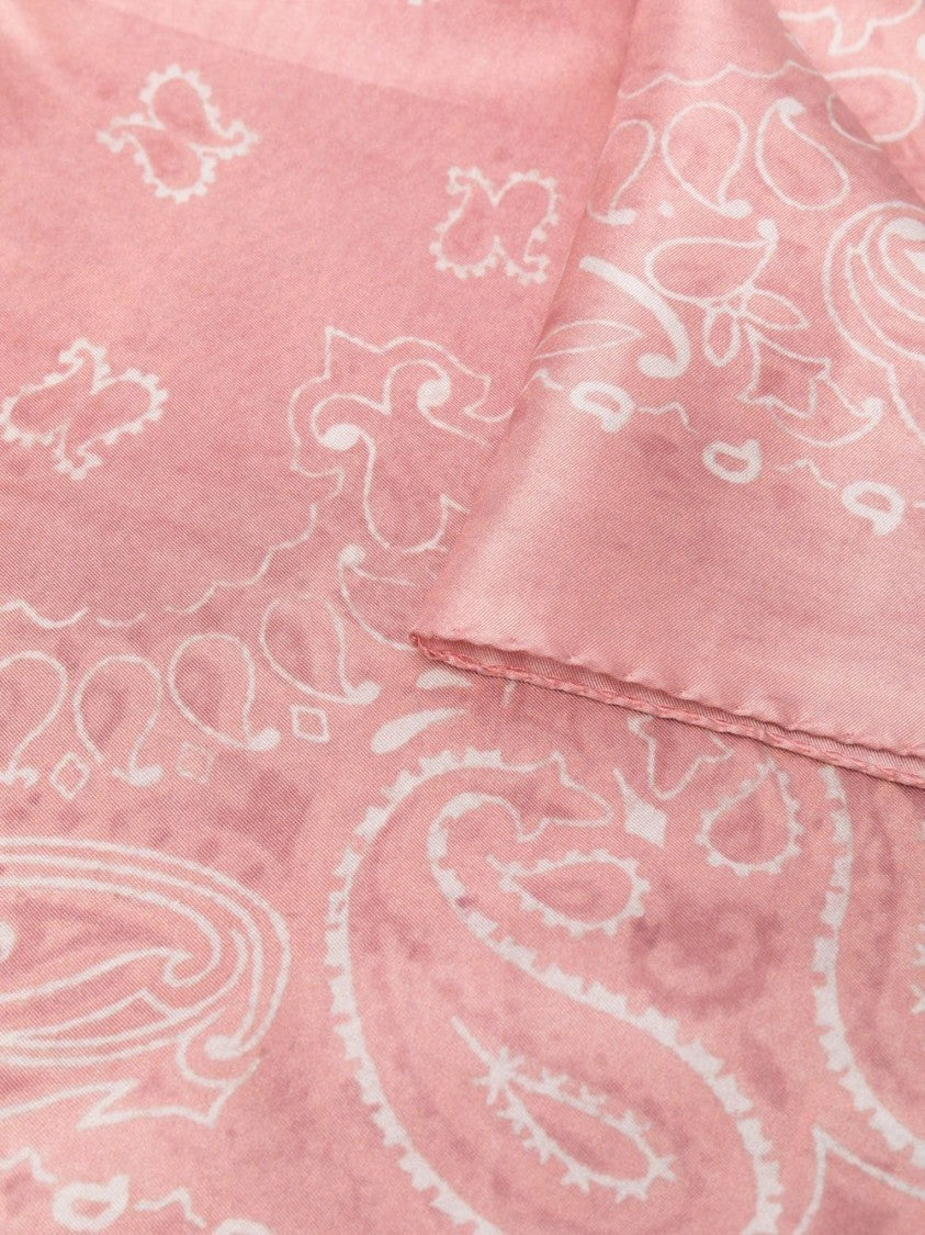 Golden Goose Intricate Paisley Silk Scarf In Soft Pink