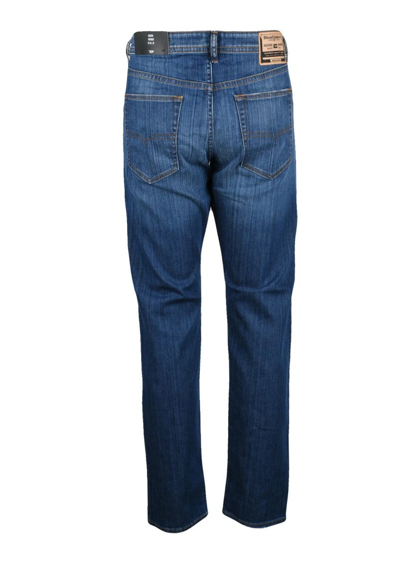 Diesel Blue Stretch Cotton Tapered Jeans