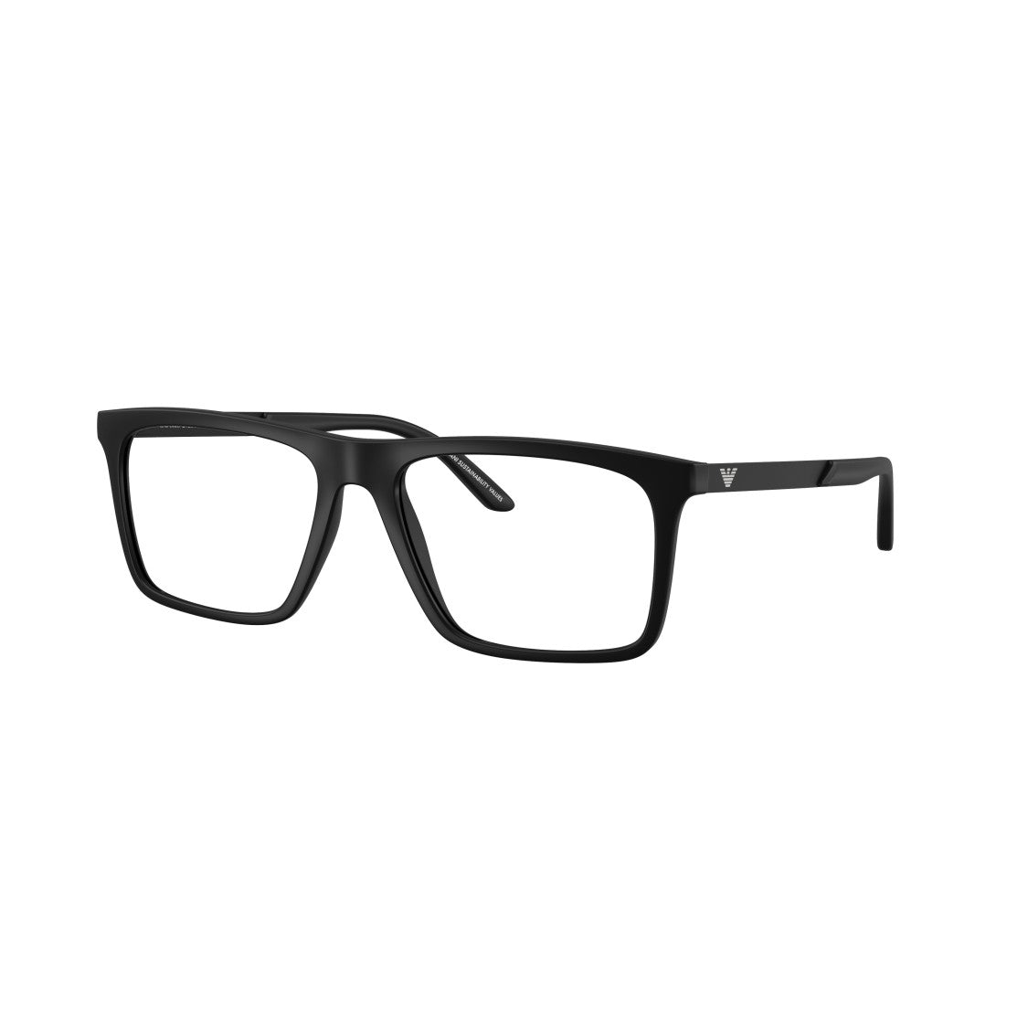 Emporio Armani 0Ea3253 Matte Black Rectangular Frame Eyeglasses