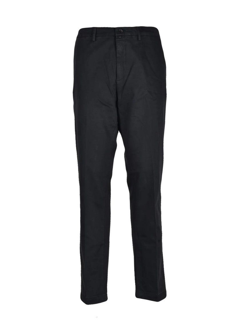 Siviglia Exceptional Black Modal Stretch Chino Pants With Tailored Fit