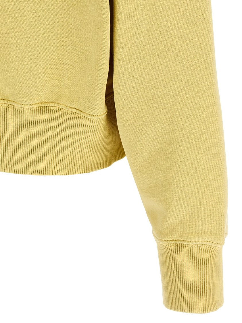 The Attico Brushed Cotton Sweatshirt With Front Logo Patch