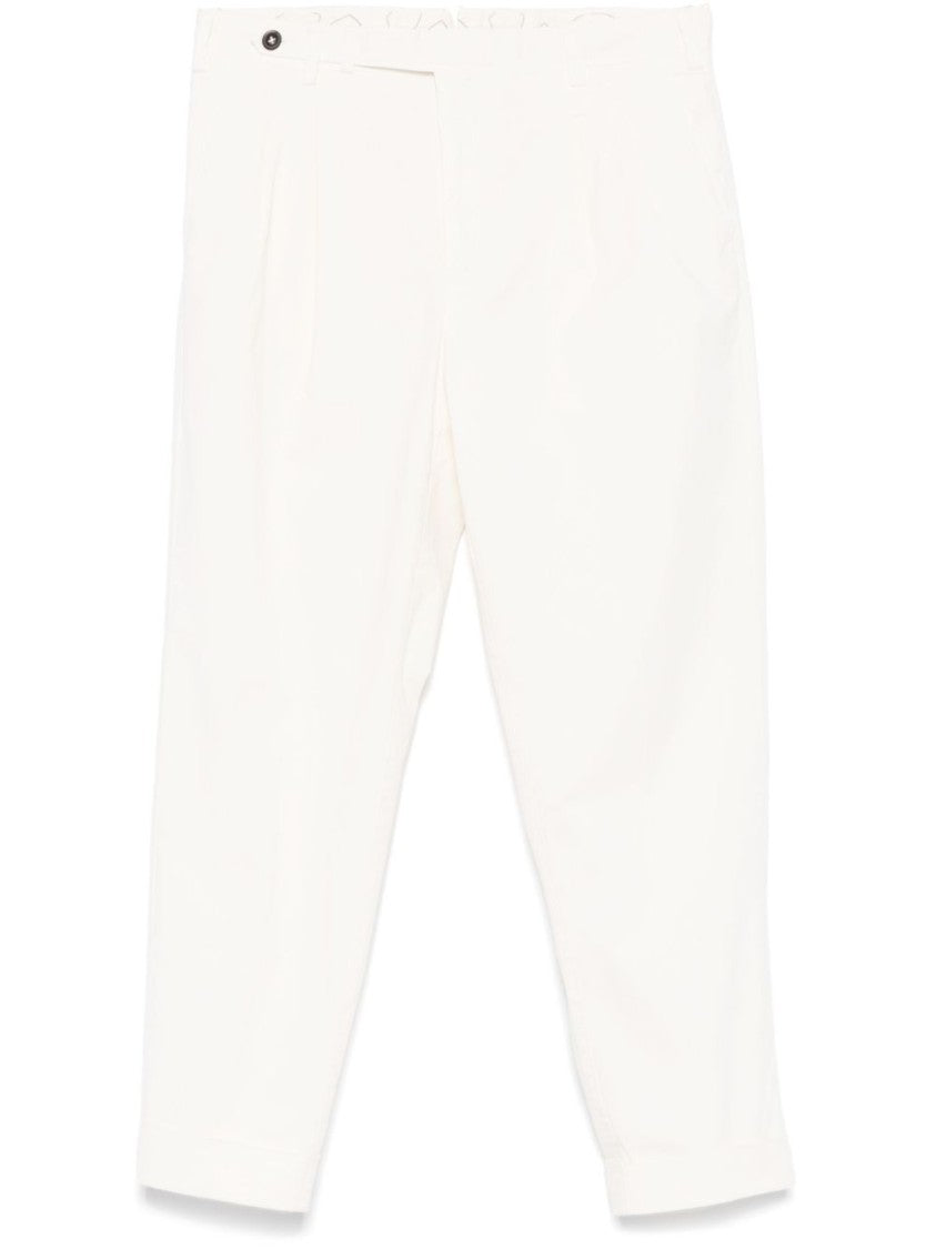 Pt Torino Tailored White Trousers