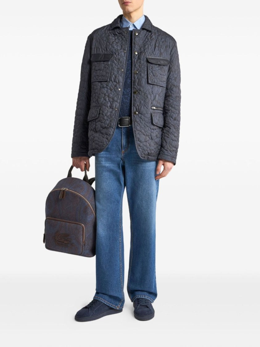 Etro Mid-Rise Straight-Leg Denim Jeans With Logo Detail