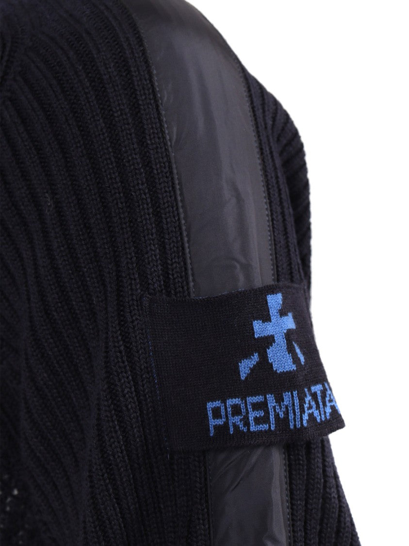 Premiata Finely Ribbed Crew Neck Sweater In Virgin Wool