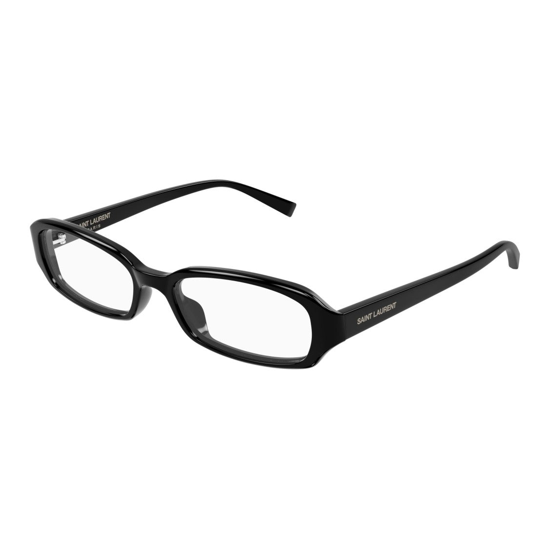 Saint Laurent Rectangular Eyeglasses With Glossy Black Frame