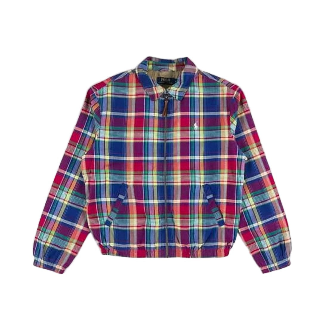 Polo Ralph Lauren Vibrant Plaid Jacket With Zip-Up Front