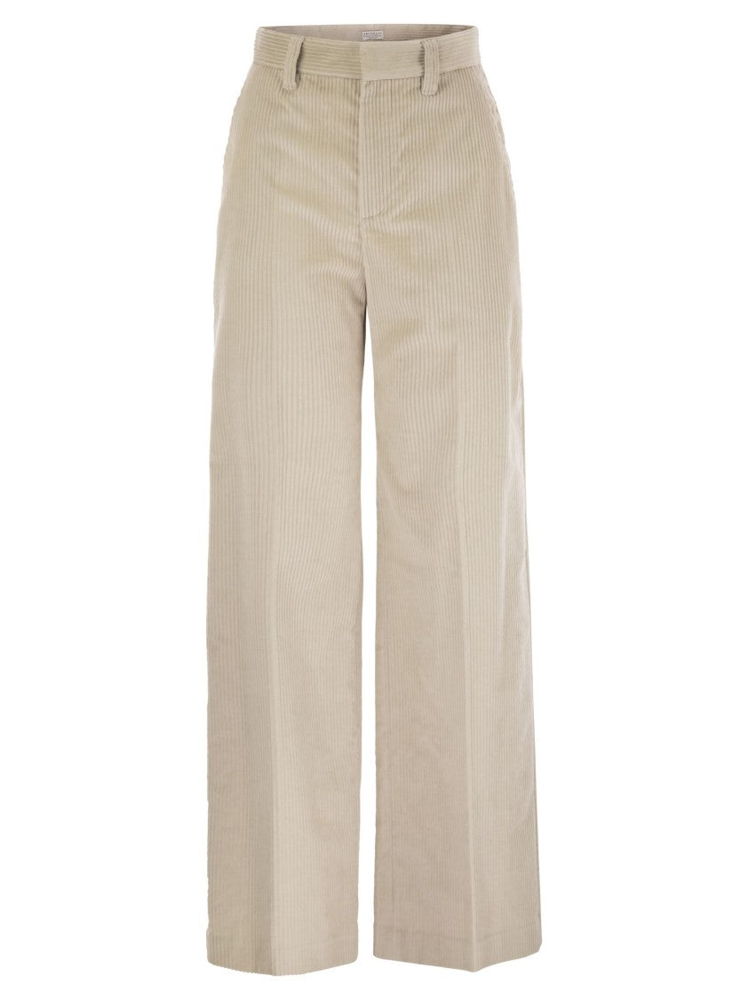 Brunello Cucinelli Fluid Corduroy Sartorial Track Trousers