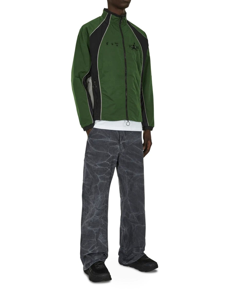 Off-White Track Jacket With Zip Fastening And Panel Accents