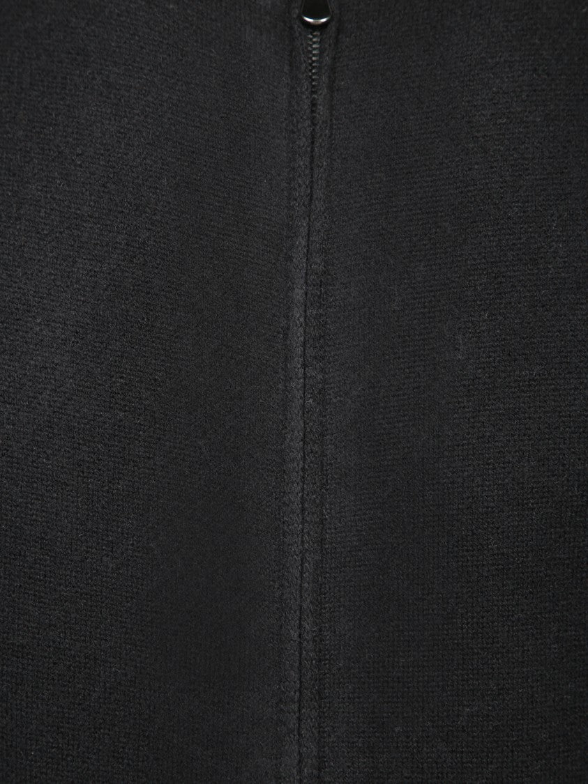 Dell'oglio Black Zipped Cardigan