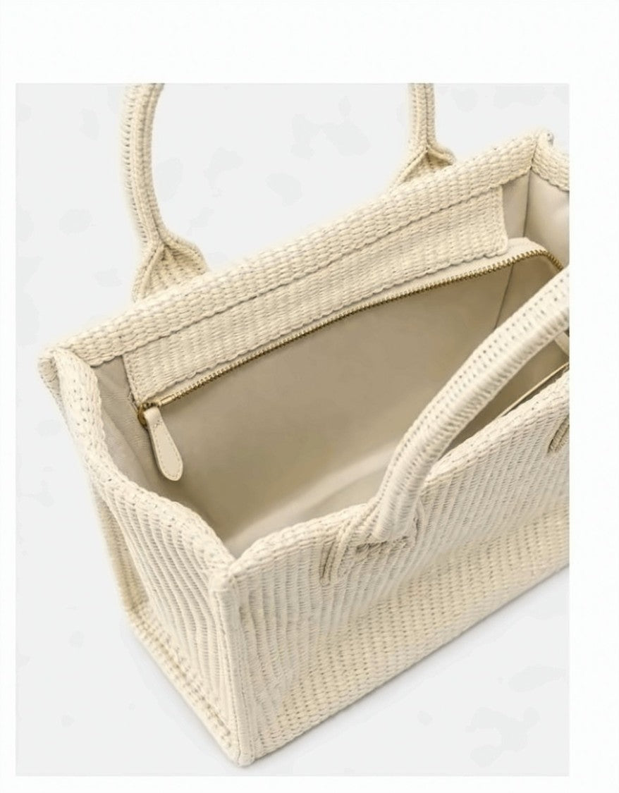 Pinko Beach Shopper Mini Raffia Bag