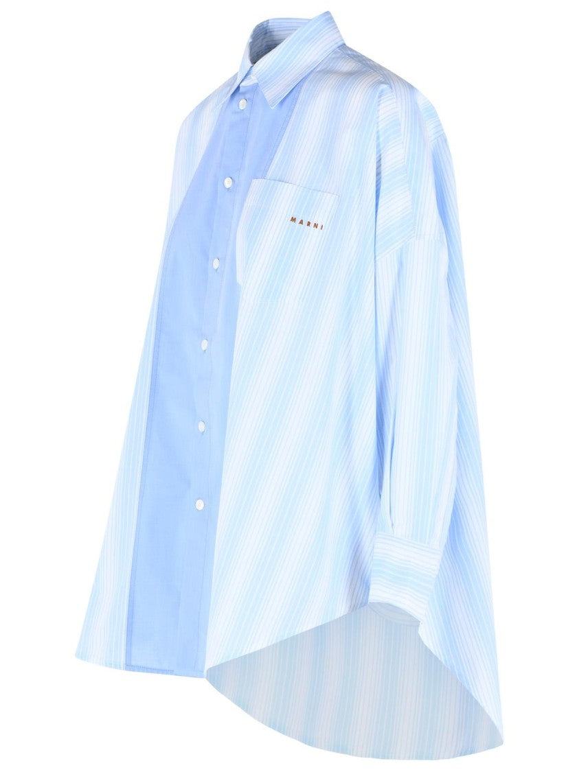 Marni Light Blue Cotton Poplin Shirt