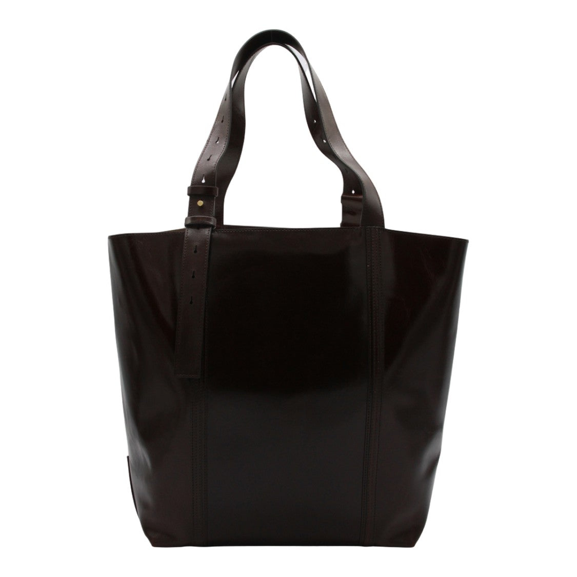Golden Goose Structured Dark Brown Tote Bag