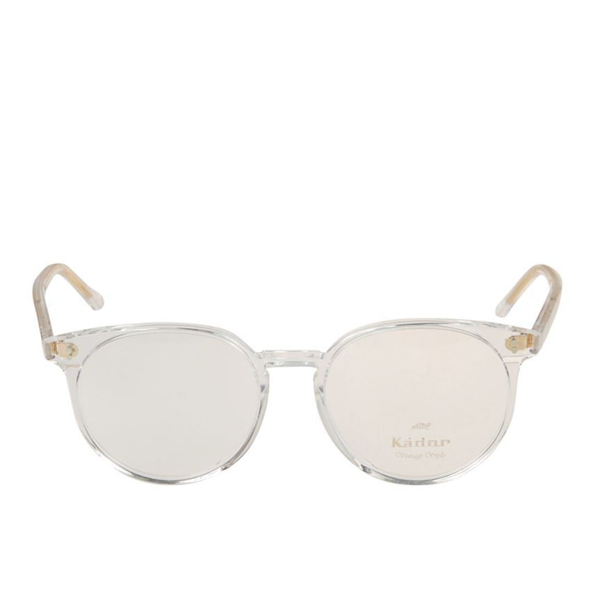 Kador Jane-53 Transparent Frame Eyeglasses With Golden Tint Temples