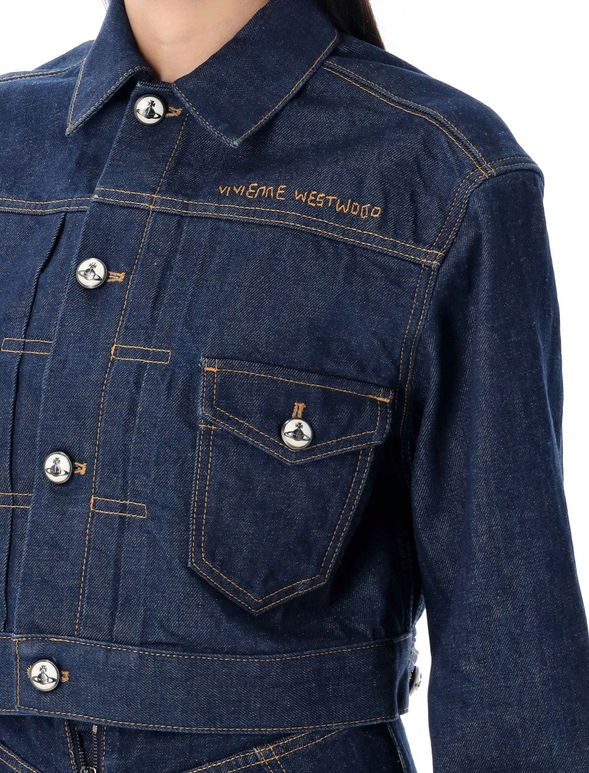 Vivienne Westwood Cropped Marlene Denim Jacket