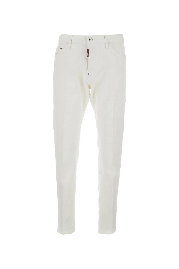 Dsquared2 White Slim Tapered Cotton-Blend Jeans