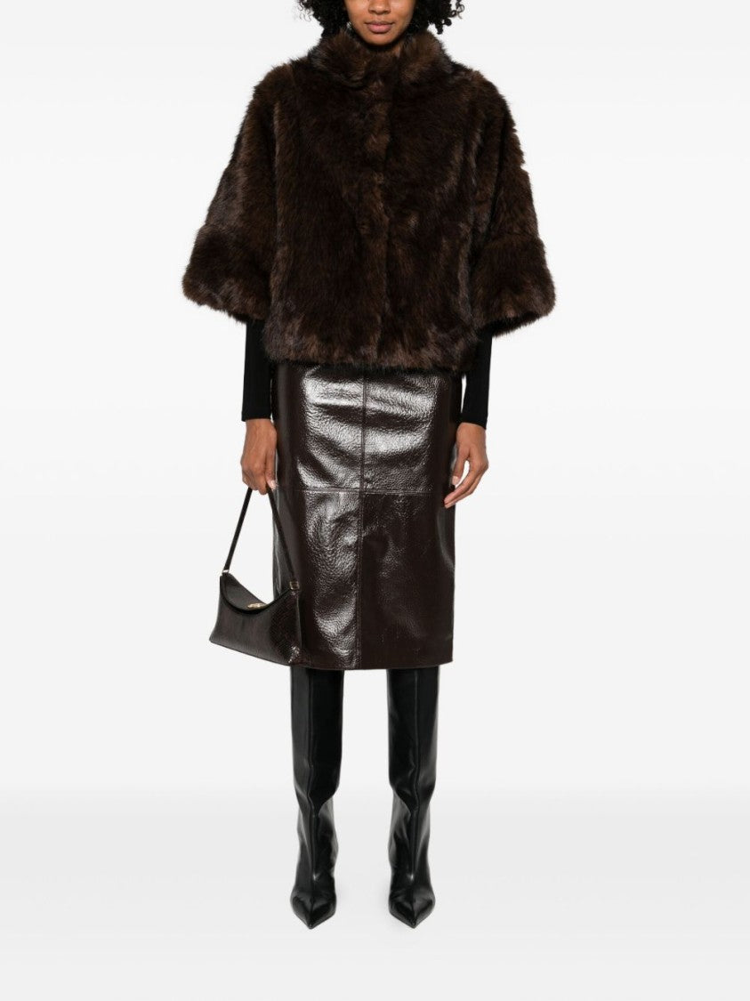 Betta Corradi Cropped Faux Fur Coat