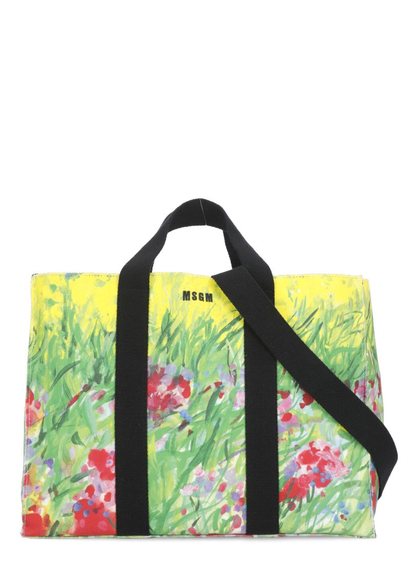 Msgm Multicolor Horizontal Tote Bag