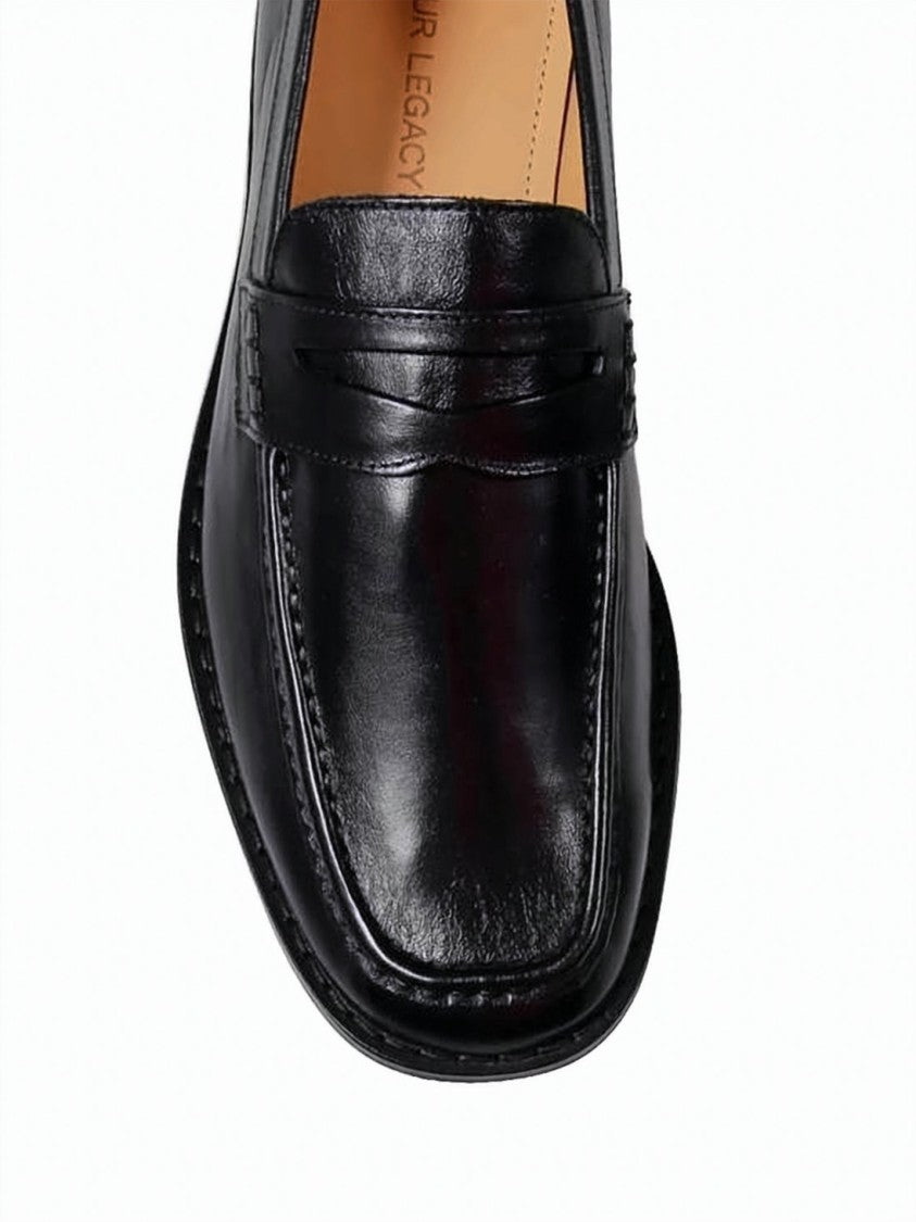 Our Legacy Polished Leather Loafers With Classic Penny Strap