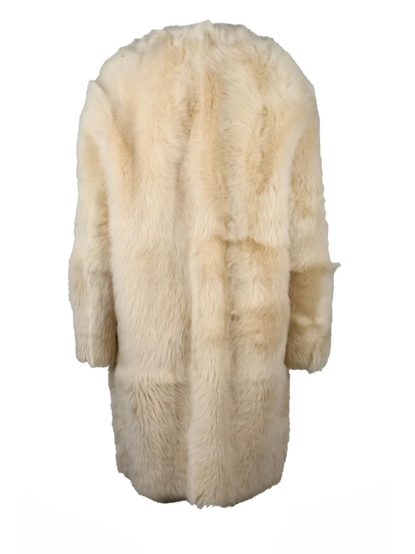 Zimmermann Voluminous Cream Horsehair Coat