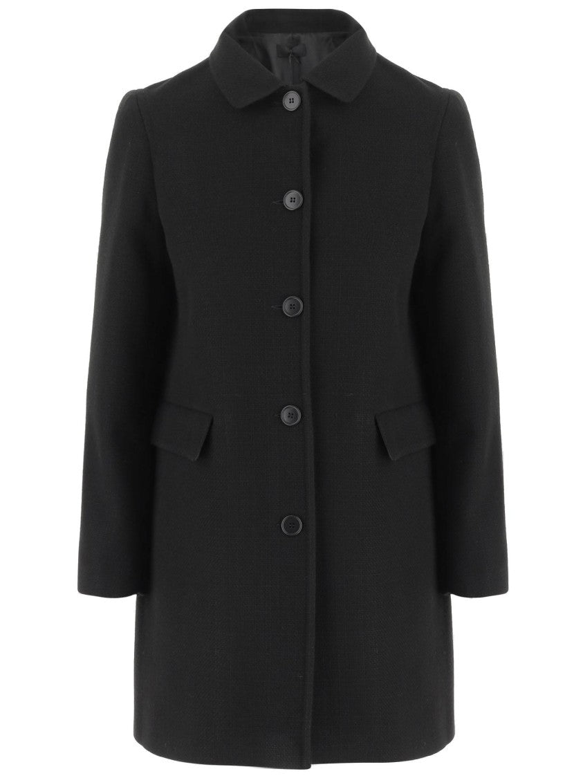 F.It Viscose Blend Single-Breasted Coat