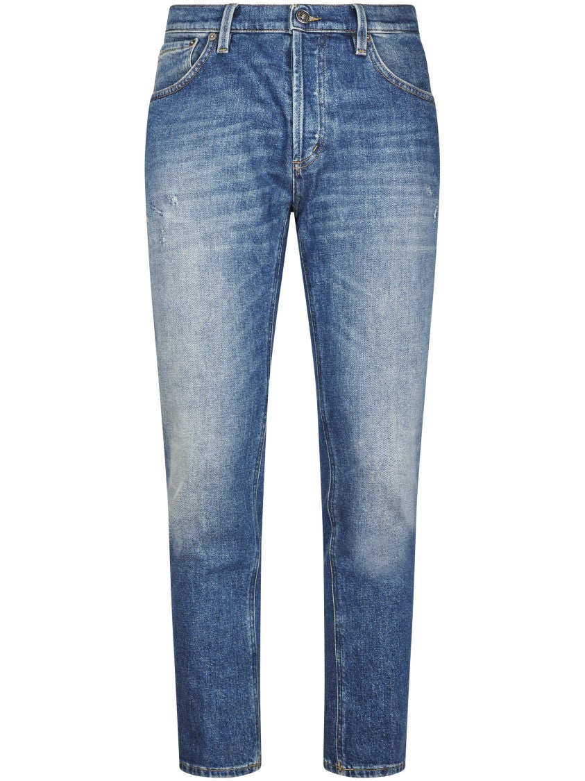 Dondup Carrot Cut Denim Trousers With Five-Pocket Design