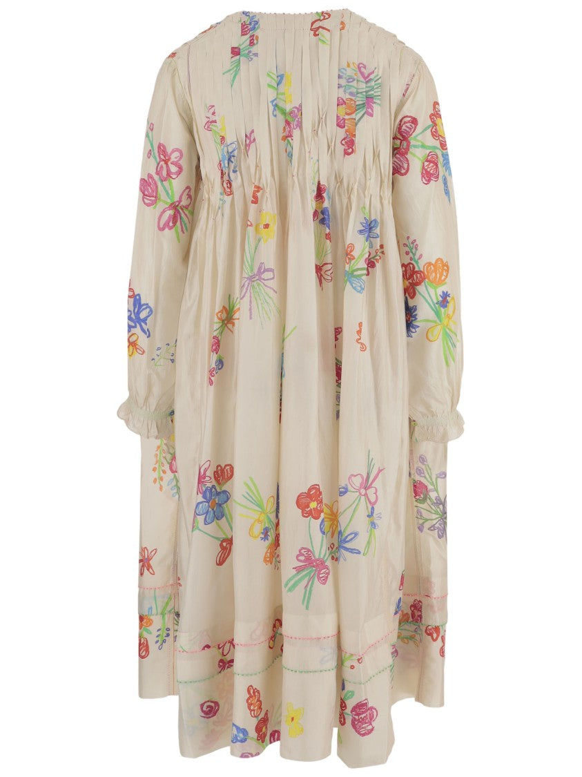 Pero Silk Dress With Floral Pattern