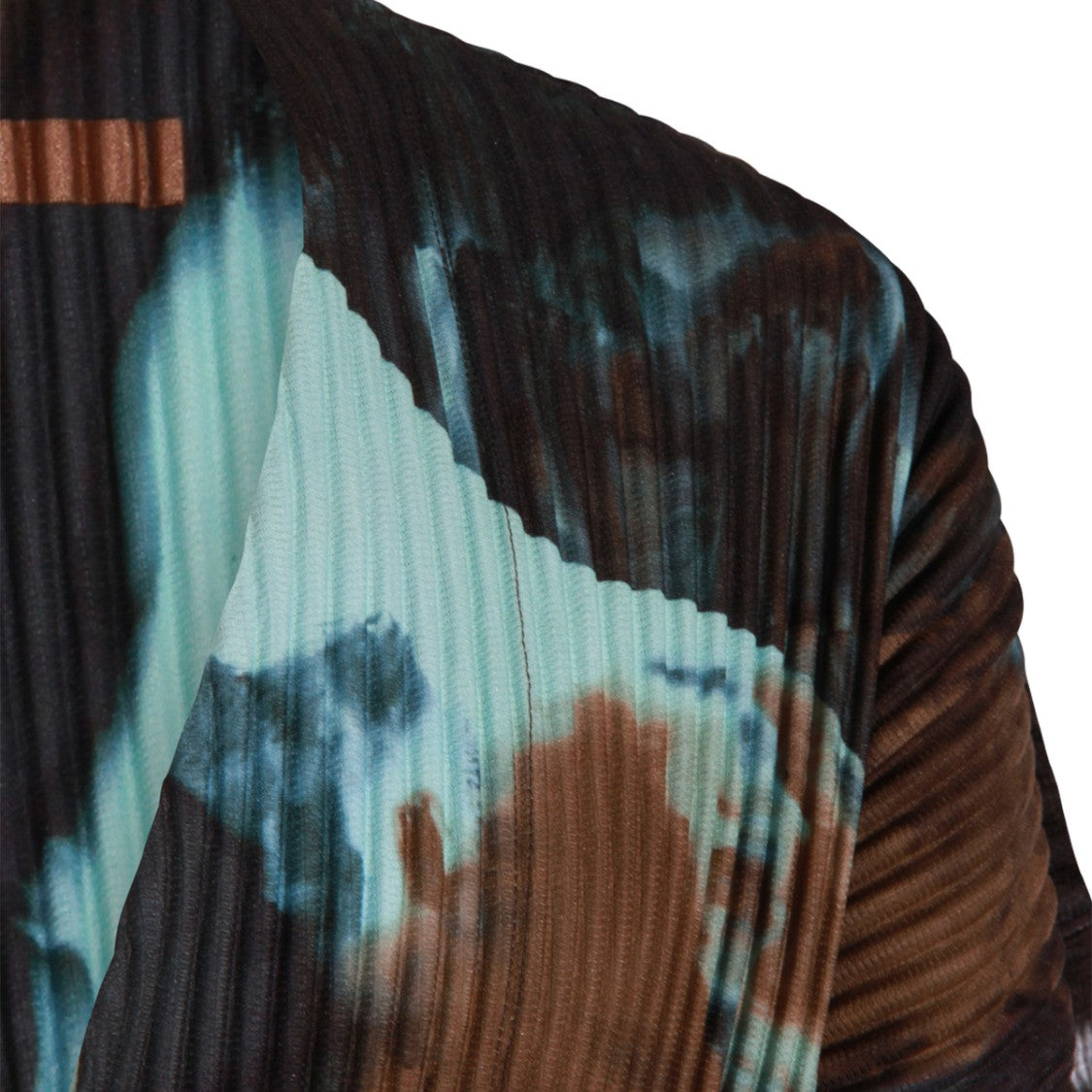 Homme Plissé Issey Miyake Pleated Abstract Pattern Top With Button-Down Front