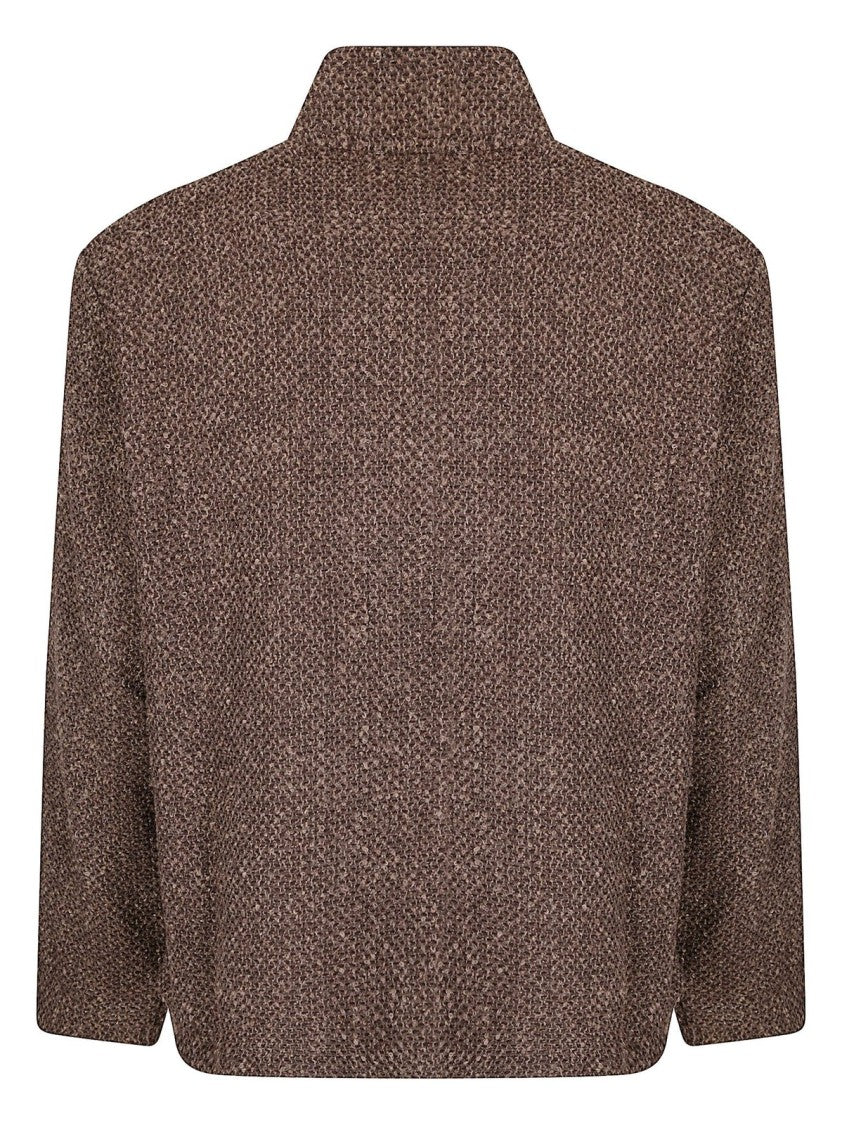 Our Legacy Textured Zip-Up Jacket With High Collar