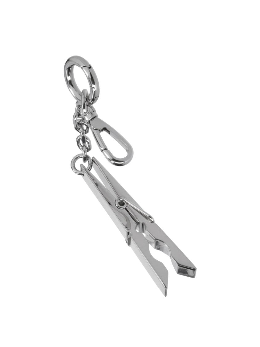 Maison Margiela Silver Clothespin Metal Keychain