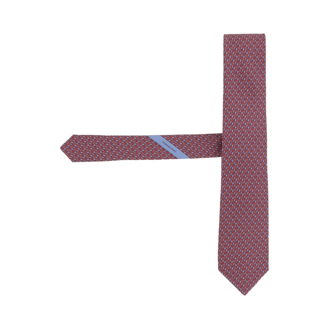 Salvatore Ferragamo Red Patterned Silk Tie
