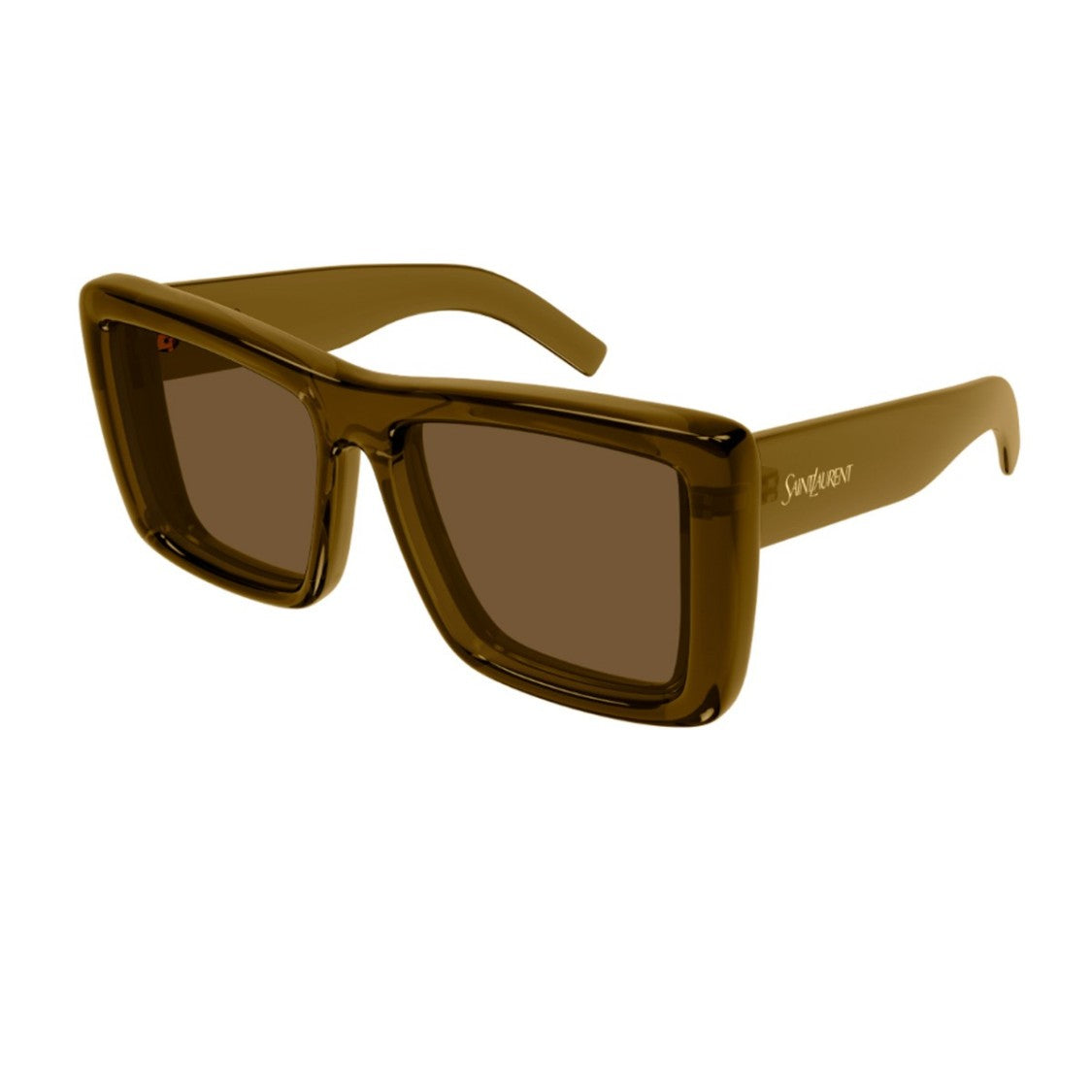 Saint Laurent Brown Howl Acetate Square Sunglasses