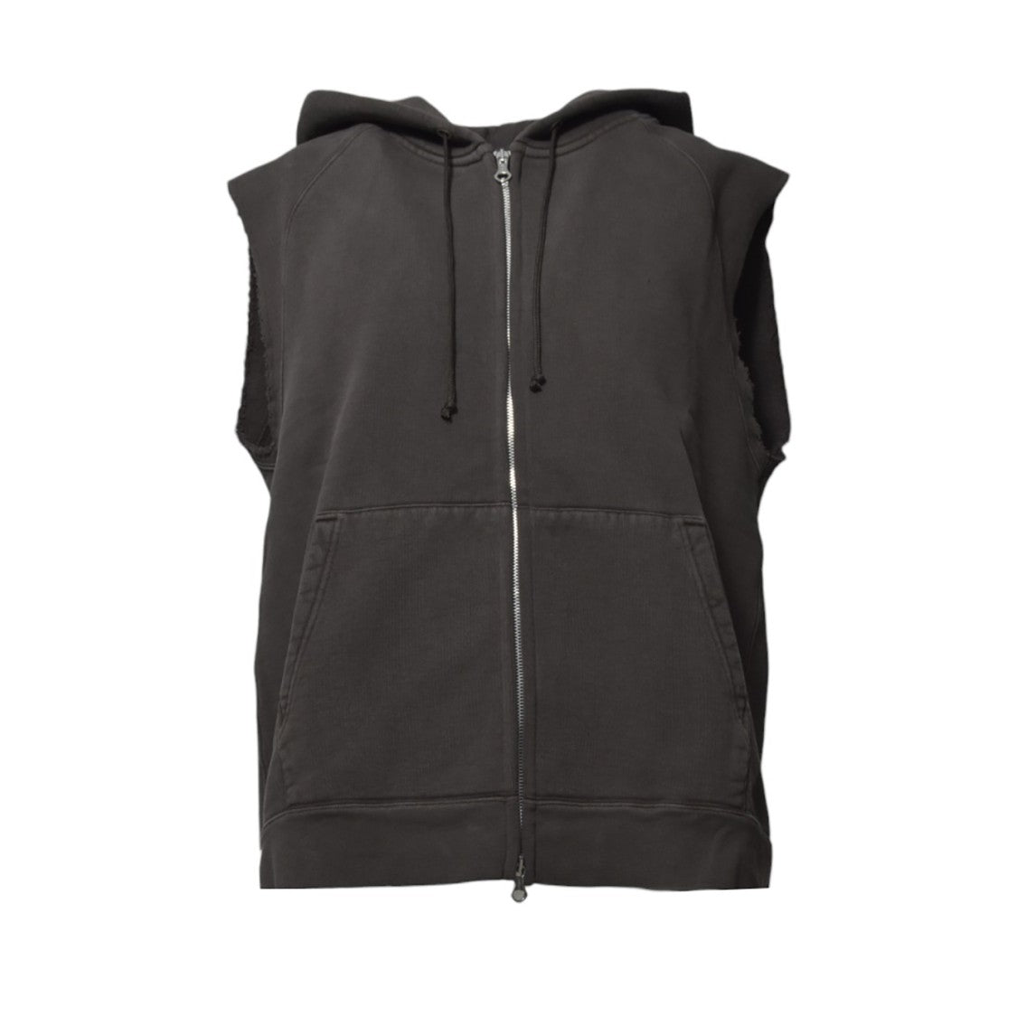 Our Legacy Motor Hooded Vest In Brown Cotton