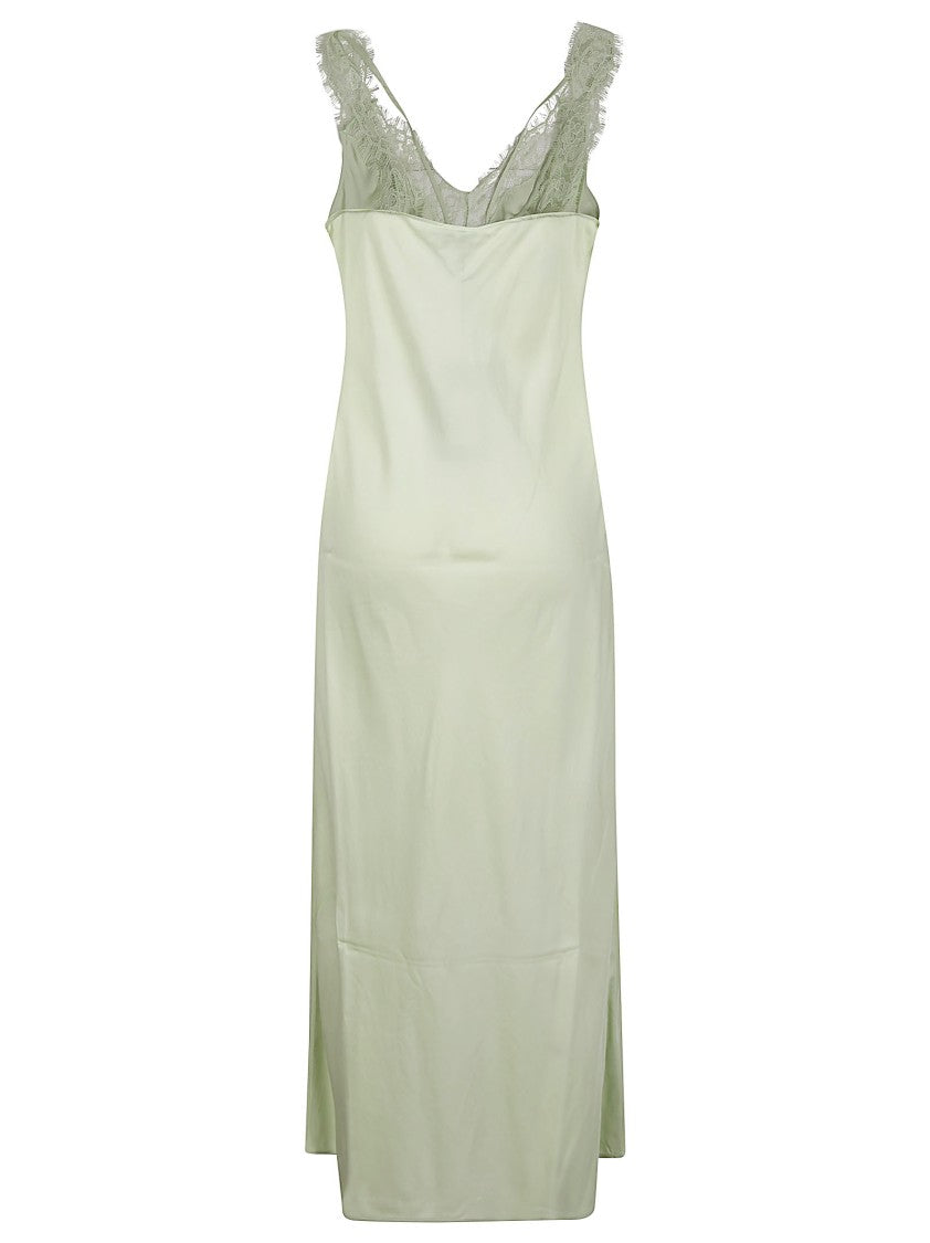 Pinko Anise Fitted Lace Trim Viscose Dress