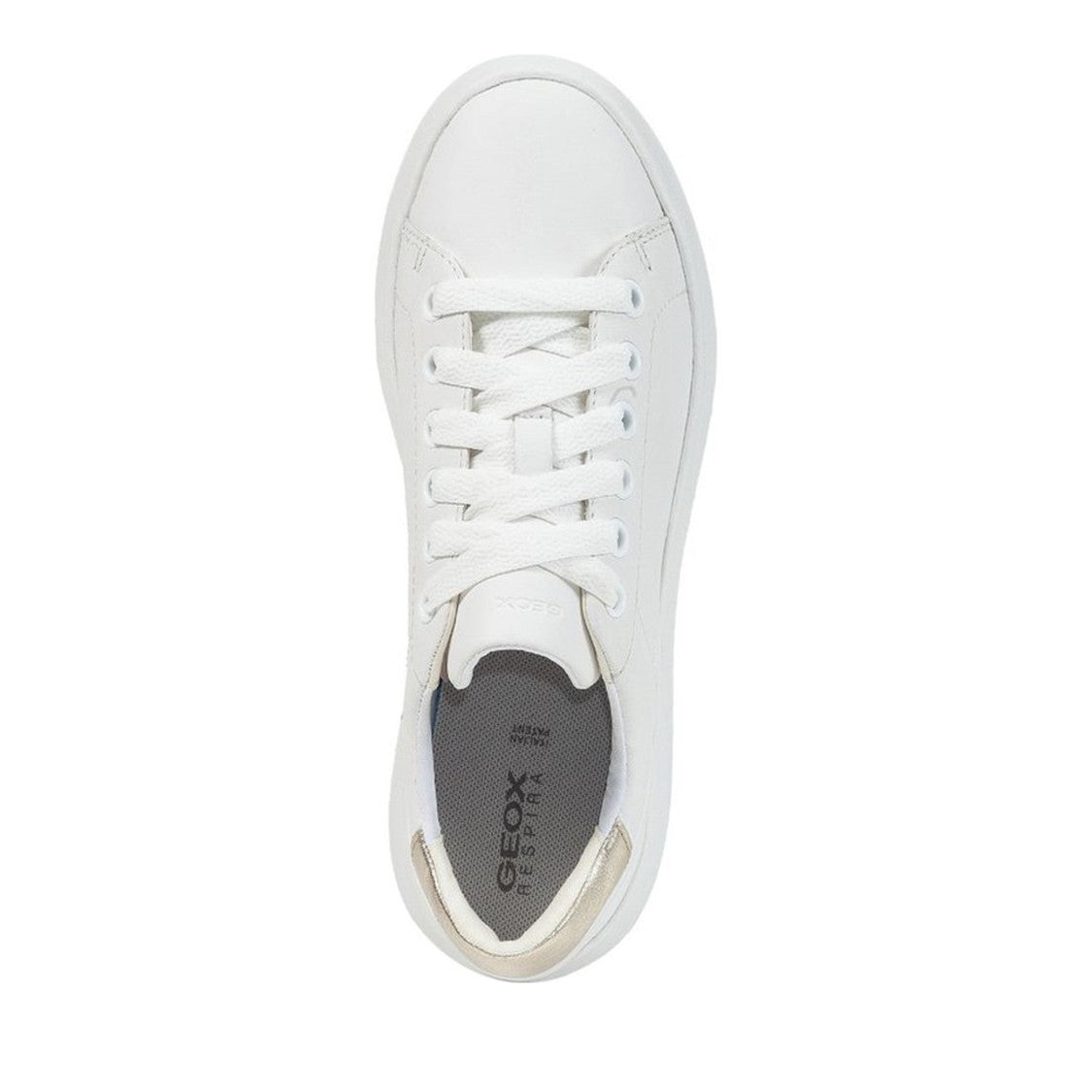 Geox Spherica Sport White Minimalist Leather Sneakers