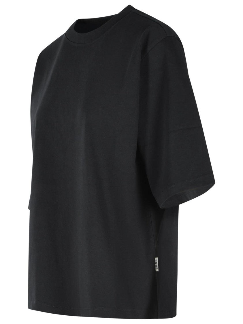 Róhe Black Cotton T-Shirt