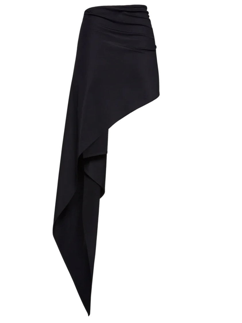 Magda Butrym Neutrals Swim High Waist Asymmetrical Skirt